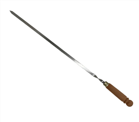 21" BBQ SKEWER W/WOOD HANDLE