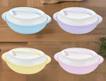 PLASTIC STORAGE W/LID-OVAL