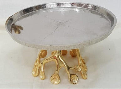 10.5"x6" FOOTED CAKE STAND-LEAF