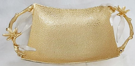 16.5"x9.75"x4.25" RECTANGLE VOWL-GOLD-GLOWER