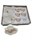 6 PC TEA SET- FLOWER DESIGN