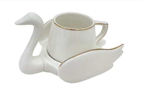 1 PC COFFEE CUP W/SWAN SAUCER