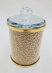 7.5"x4" CANISTER - GOLD DESIGN-LARGE