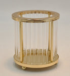 4.5"GLASS UTENSIL HOLDER-GOLD