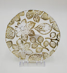 6" GLASS PLATE GOLD DESIGN