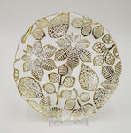 8" GLASS PLATE GOLD DESIGN