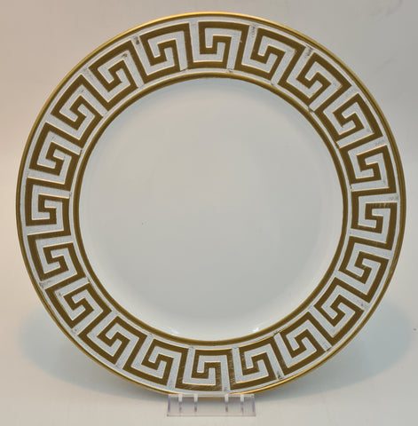 13" CHARGER PLATE-WHITE/GOLD