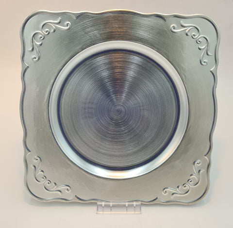 CHARGER PLATE-SUQARE-SILVER