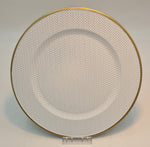 13" CHARGER PLATE-WH/GOLD