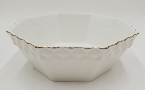 7.75"x3" BOWL W/GOLD RIM