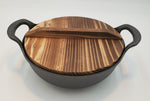 9.75"X4.25"CAST IRON WOK W/LID