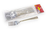 6PC DINNER FORK-GOLD/SILVER