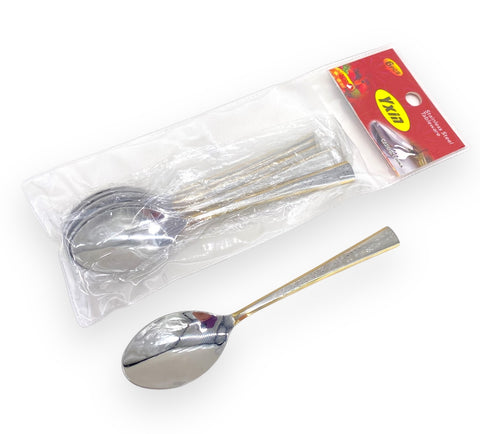 6PC TEA SPOON-GOLD/SILVER