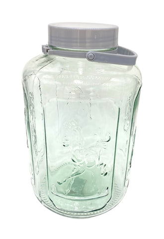 11L GLASS JAR W/LID