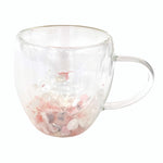 8.5OZ TEA GLASS W/FLOWER- 1PC