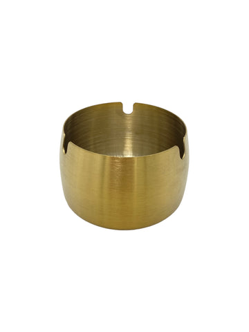 3"x2" S/S ASHTRAY-ROUND-GOLD