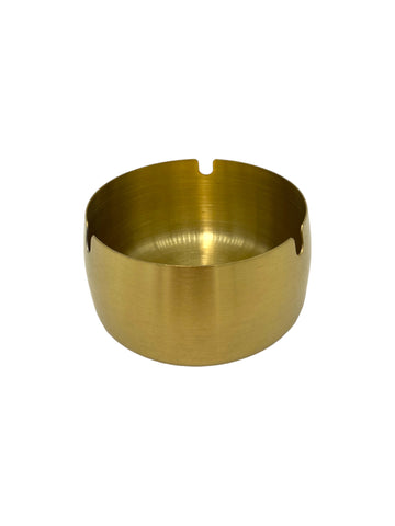 3.5"x2" S/S ASHTRAY-ROUND-GOLD