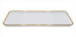 15"x6"PLASTIC TRAY-WH/GOLD