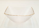 6"x4"  BOWL W/GOLD RIM-SQUARE