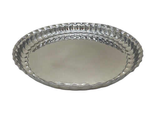 15.75"x2" ROUND TRAY-SILVER