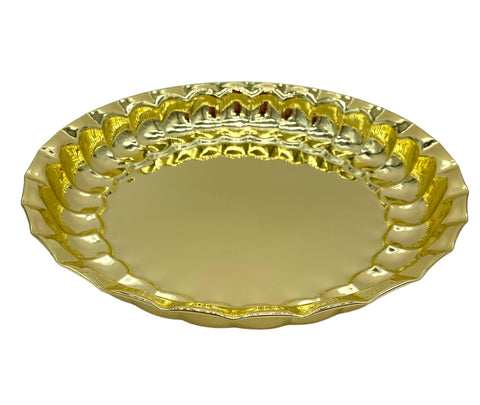 9.5"x2" ROUND TRAY-GOLD