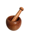 3.5"x4" WOODEN MORTAR & PESTLE