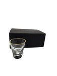 2"x2.75"- 6 PC SHOT GLASS-GOLD RIM