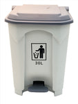 20"x13" -  30L PLASTIC PEDAL TRASH CAN