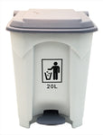 16"x11" -  20L PLASTIC PEDAL TRASH CAN