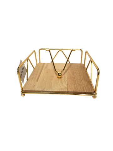 7" NAPKIN HOLDER-GOLD