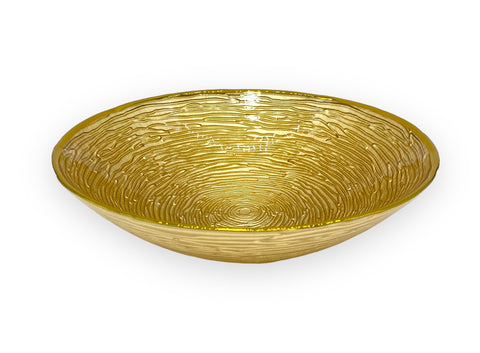 9.75"x4.5" GLASS BOWL-GOLD