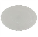 14" FROSTED GLASS PLATE-OVAL