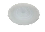 13" FROSTED GLASS PLATE-ROUND