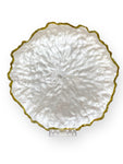 13" PLATE -PEARL WHITE & GOLD