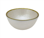 5"x3" BOWL-PEARL WHITE & GOLD