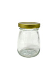 3.5OZ GLASS JAR W/GOLD LID