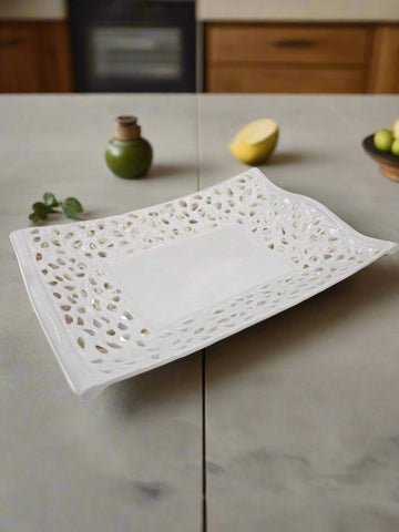 12"x8" PLATTER-WHITE-RECTANGLE