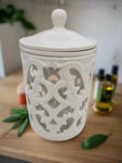 8.5"x4.75" CANISTER-WHITE