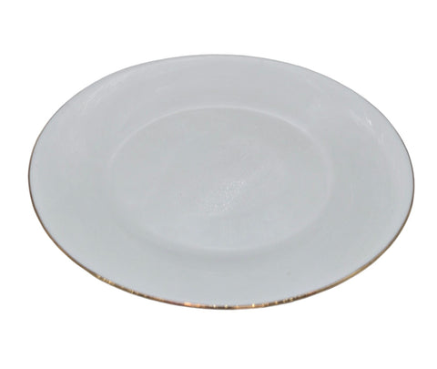 8"OPAL DESSERT PLATE-GOLD RIM