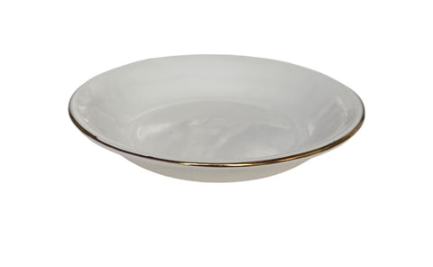 5.5"OPAL SHALLOW BOWL-GOLD RIM