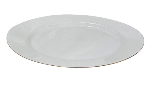 14"x10" OPAL PLATTER-GOLD RIM