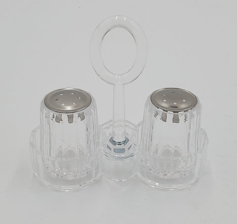 2"x1.5" SALT & PEPPER SHAKER SET-CLEAR