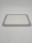 12"x8.5" PLATE W/SILVER DESIGN-RECTANGLE - 24/CS