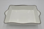 DEEP PLATER W/SILVER DOTS-RECTANGLE- 18/CS